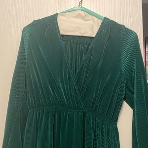 Baltic born emerald green full length dress.